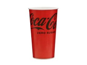 Pappbecher 80 Cl Coca Cola Ø105x180 Mm Kaltgetränkebecher, 20 Ps X 25 Pcs/Krt