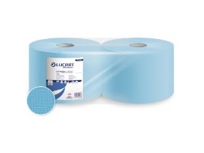 Industrie-Abrolltuch 2-Lag Ø36cm B22.5Cm X L360m Ecolabel Blau Recyclingfaser