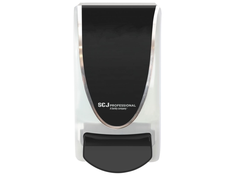 Dispenser Manuel Plast transparent og 1 ltr patron Sort,stk