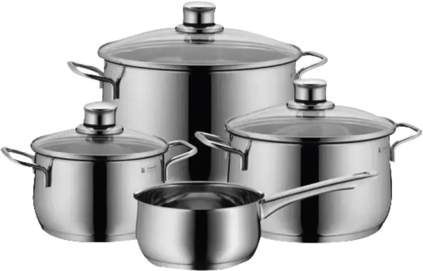 WMF 730446040, Grytset, Rostfritt stål, Rostfritt stål, Induktion, 4 styck | Köksutrustning - Grytor & pannor - Grytset | GameStuff