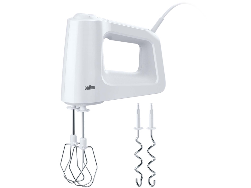 Braun Multimix Hm 3000 Wh, Handmixer, Weiß, Edelstahl, 450 W