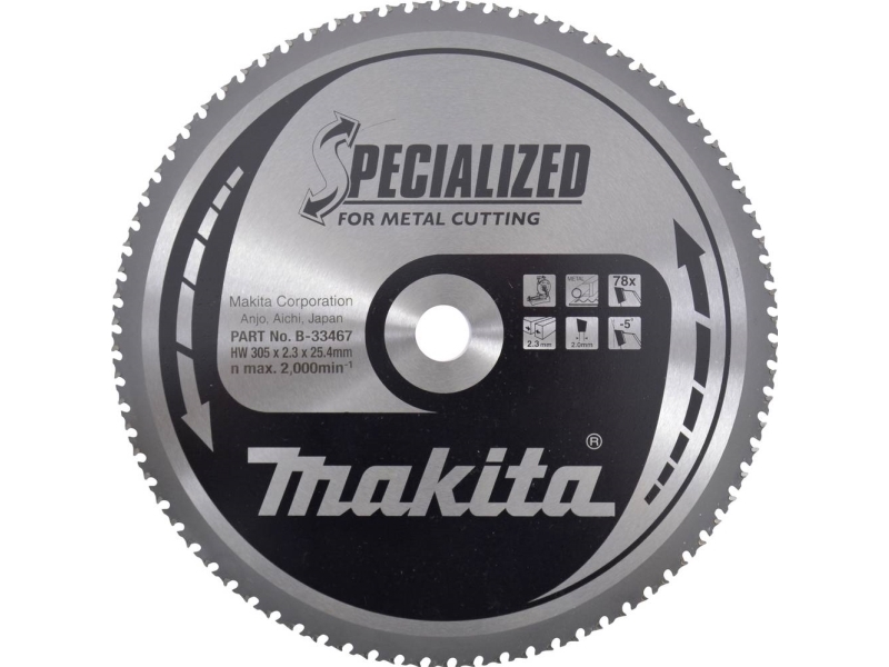 Makita Sägeblatt 305X25,4X78z Spezialisiert Für Dünnes Blech (Aluminium)