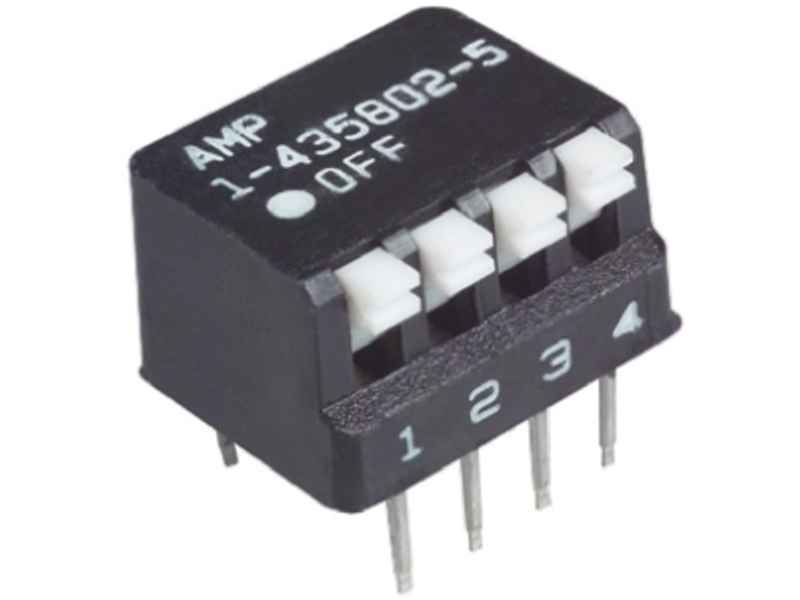 Te Connectivity 8 Way Through Hole Dip Switch Spst, Piano Actuator