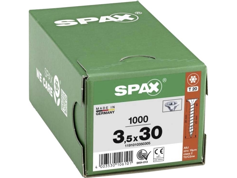 Spax 1191010350305 Holzschraube 3,5 Mm 30 Mm T-Star Plus Stahl Wirox 1000 Stück