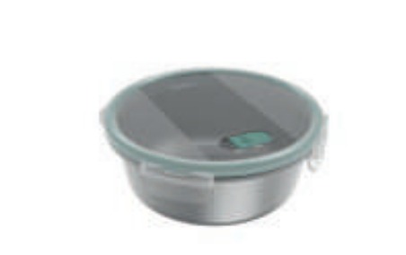 Rotho NALA, beholder, rund, 1,4 L, grå, plast, 207 mm