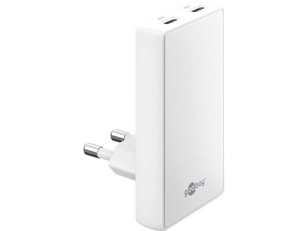 USB-C™ PD GaN Dual Fast Charger 90° Flat (65 W) wh