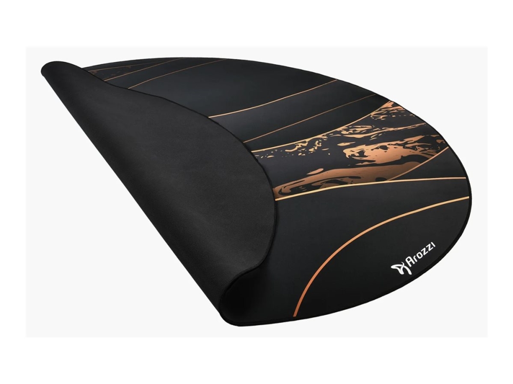 Arozzi Zona - Stolemåtte for kontor - rund - 121 cm - sort guld