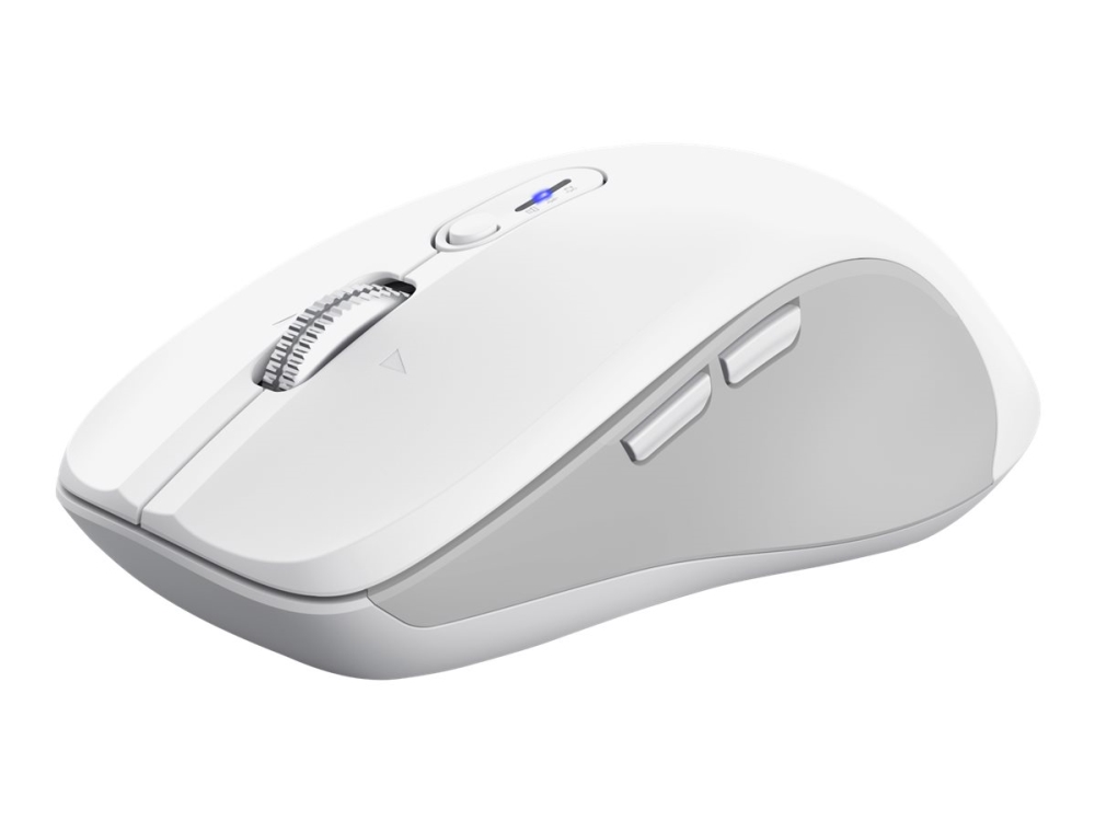 Trust 25674, Beidhändig, Bluetooth, 3200 Dpi, Weiß