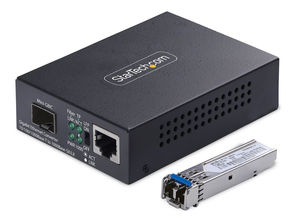 Startech.Com - Fibermedieomformer - 1Gbe - Over Fiberoptik - 1000Base-T, 1000Base-Lx, 10Base-T, 100Base-Tx - Lc Duplex Enkelttilstand / Rj-45 - Op Ti