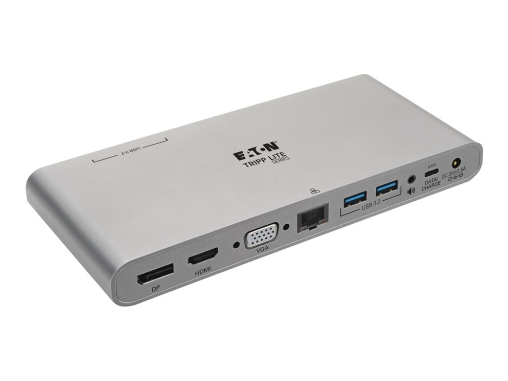 Eaton Tripp Lite Series Usb-C Dock, Triple Display - 4K Hdmi/Displayport, Vga, Usb 3.2 Gen 1, Usb-A/Usb-C Hub, Gbe, 100W Pd Charging, International P