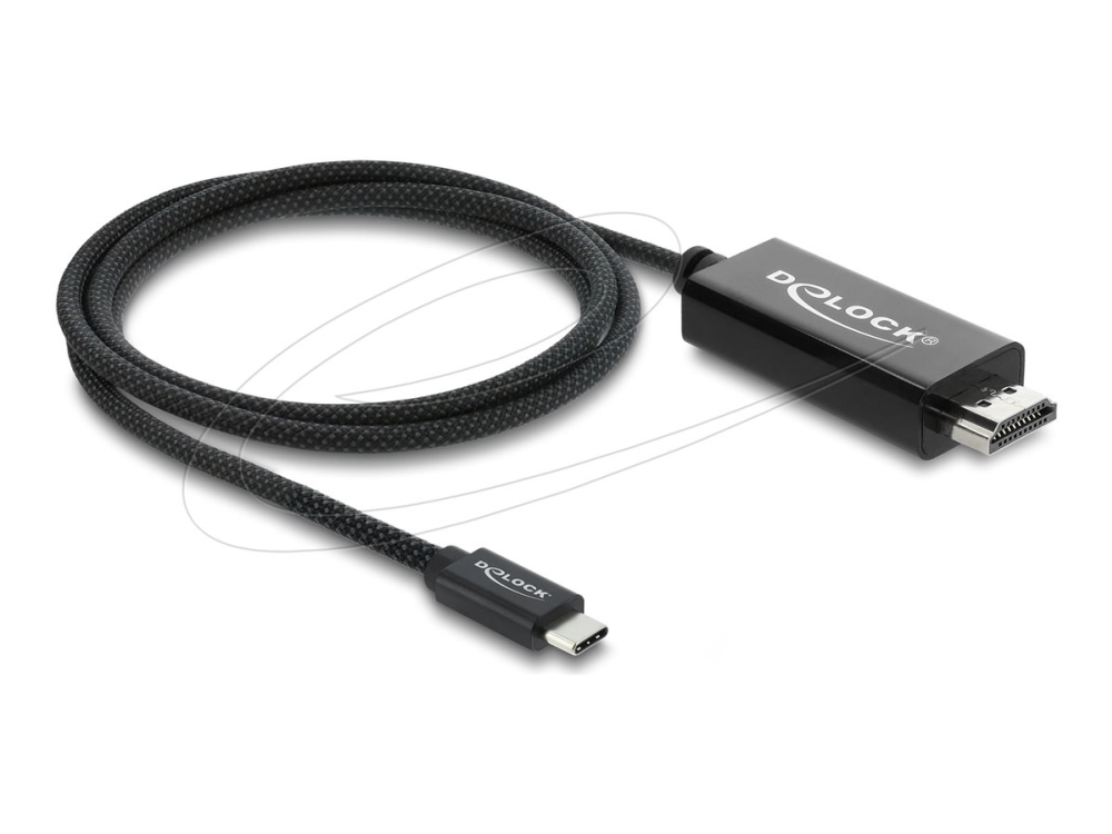 Delock - Videoadapter - Usb-C-Stecker Auf Hdmi-Stecker - Dreifach Geschirmtes Koaxialkabel - Schwarz - Unterstützung Von 4K60 Hz (3840 X 2160), Unter