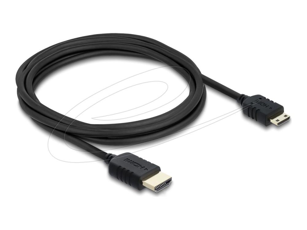 Delock - High Speed - Hdmi-Kabel - Hdmi Han Til 19 Pin Mini-Hdmi Han - 3 M - Tredobbet Afskærmet Koaksialkabel - Sort - 8K60 Hz (7680 X 4320) Support