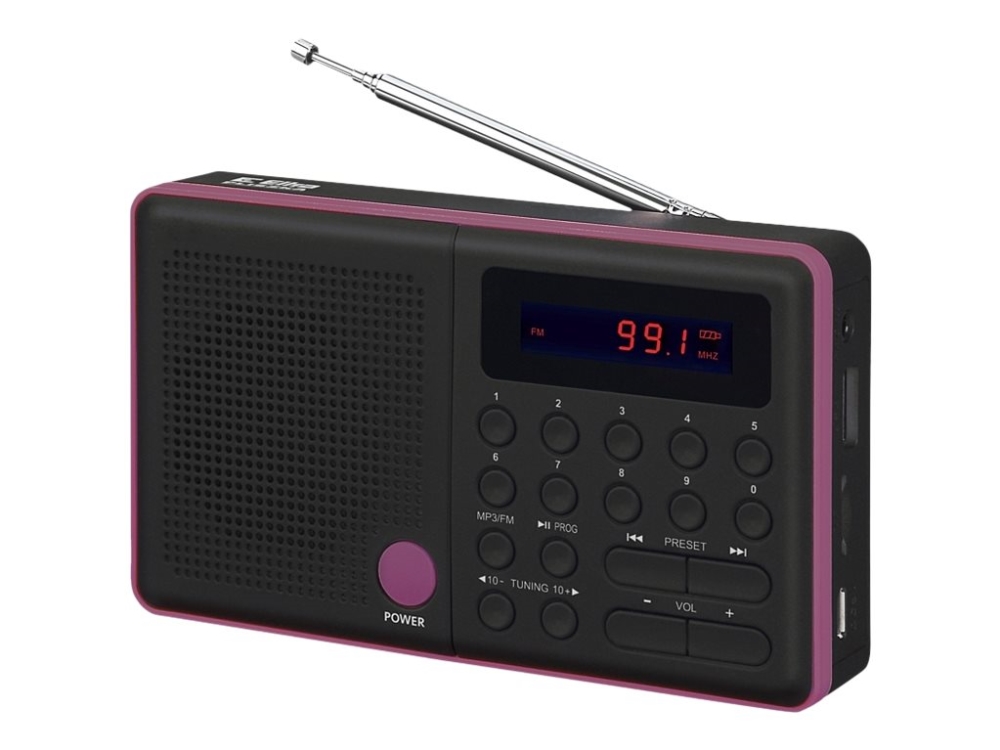 ELTRA Radio PLISZKA USB, FM musta