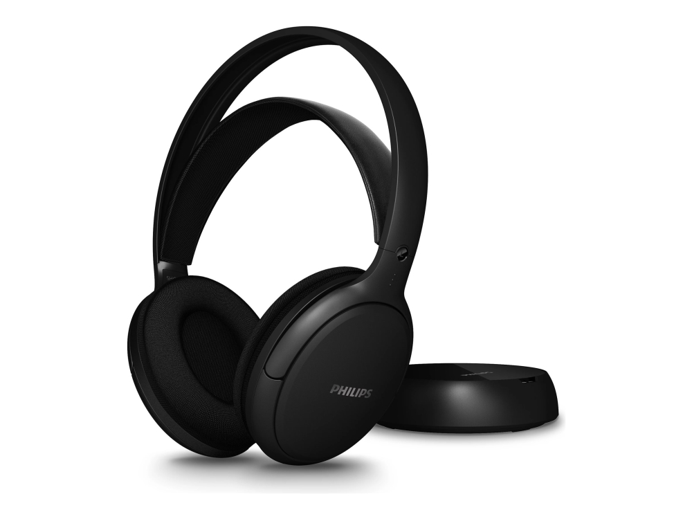 Philips SHC5200M2 - Hörlurar - fullstorlek - 2,4 GHz - kabelansluten, trådlös - 3,5 mm kontakt - svart | TV, Ljud & Bild - Hörlurar & Mikrofoner | GameStuff