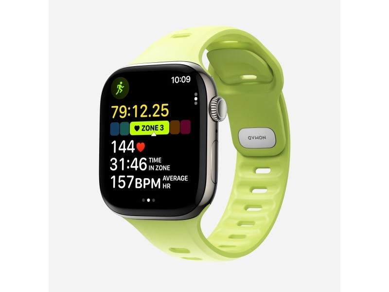 Nomad Tempo Band, Band, Smartwatch, Light Green, Apple, 45Mm / 46Mm, Rubber