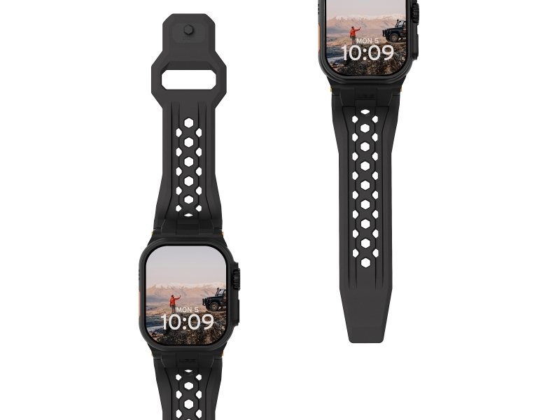 Urban Armor Gear 194158114037, Band, Smartwatch, Sort, Titanium, Apple, Watch Series 4-6: Se 44Mm, Series 7-9 45Mm, Series 10 46Mm, Series Ultra 1-2