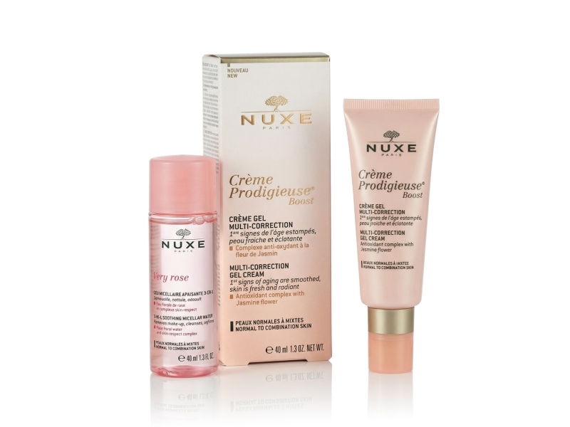 Nuxe creme Prodigieuse Boost 3-i-1 + Very Rose micellar water 40 ml + 40 ml