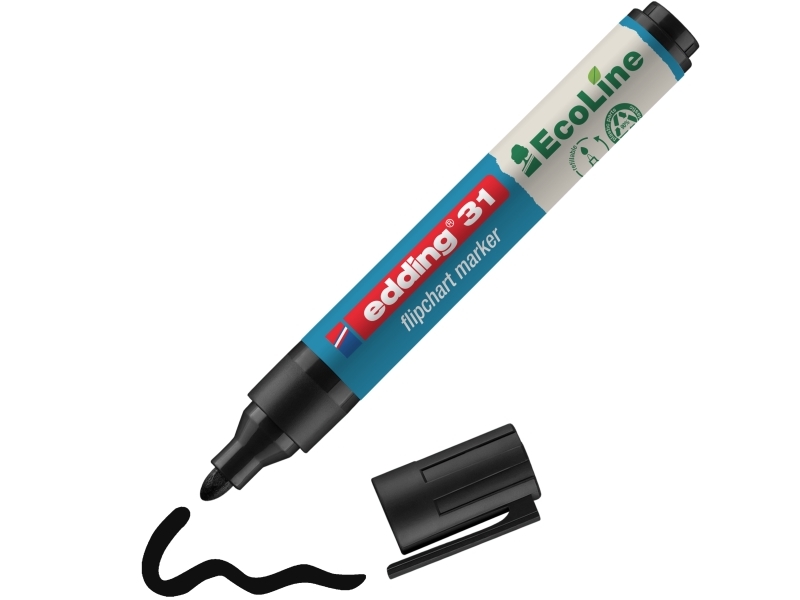 Edding 31 Ecoline, 1 Stk, Sort, Rund Spids, 1,5 Mm, 3 Mm, 138 Mm