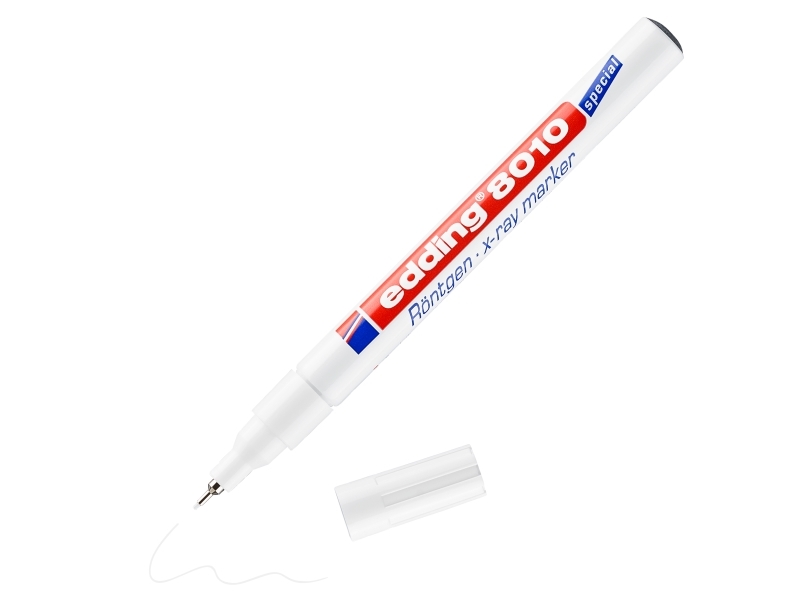 Edding 8010, 1 Stück(E), Weiß, Rundspitze, 0,8 Mm, 133 Mm, 10 Mm