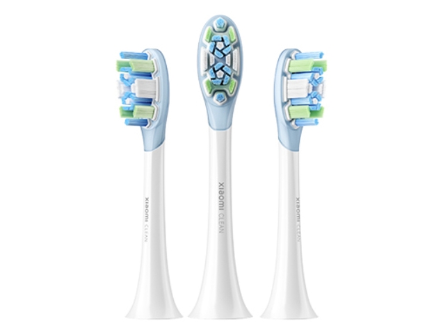 Xiaomi 3X Oscillation Electric Toothbrush Replacement Heads, 3 Stk, Blå, Grøn, Hvid, 3 Måned(Er), Kobbertilsætningsstoffer, Metal, 4,3 G