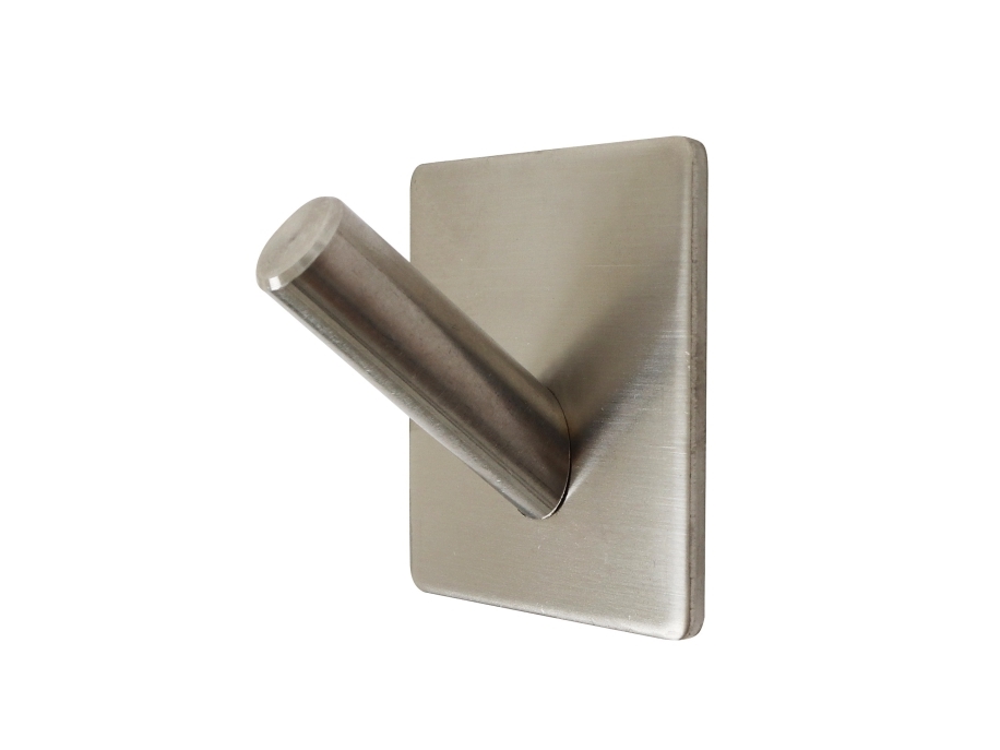Selbstklebender Haken, 4 X 4 Cm Chrom Gebürstet Selbstklebender Haken, 4 X 4 Cm Chrom Gebürstet