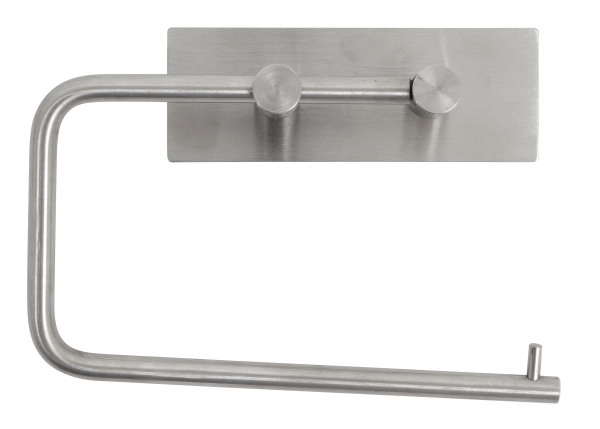 Self-Adhesive Toilet Roll Holder, 15,5 X 10,5 Cm. Brushed Chrome Selvklæbende Toiletrulleholder 15,5 X 10,5 Cm. Børstet Krom