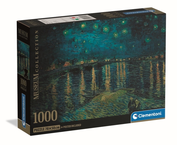 Clementoni Puslespil Museum - S. Night Over The Rhone, 1000 Brikker