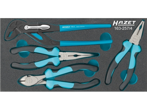 HAZET 163-257/4, Tangsæt, Sort, Blå