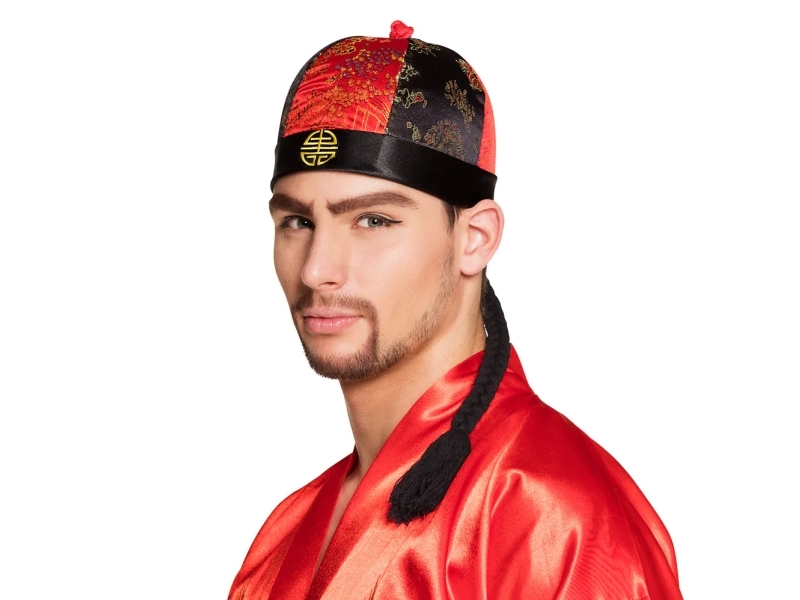 Mandarin Hat Med Fletning