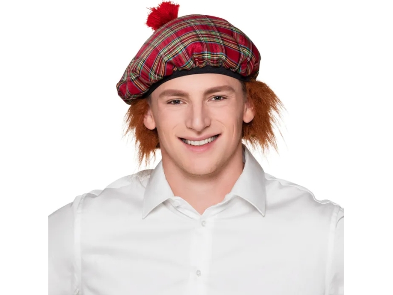 Mr Tartan Hat Rød