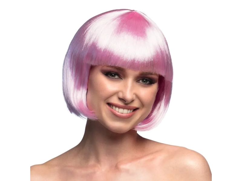Cabaret Lyserød Paryk - One size