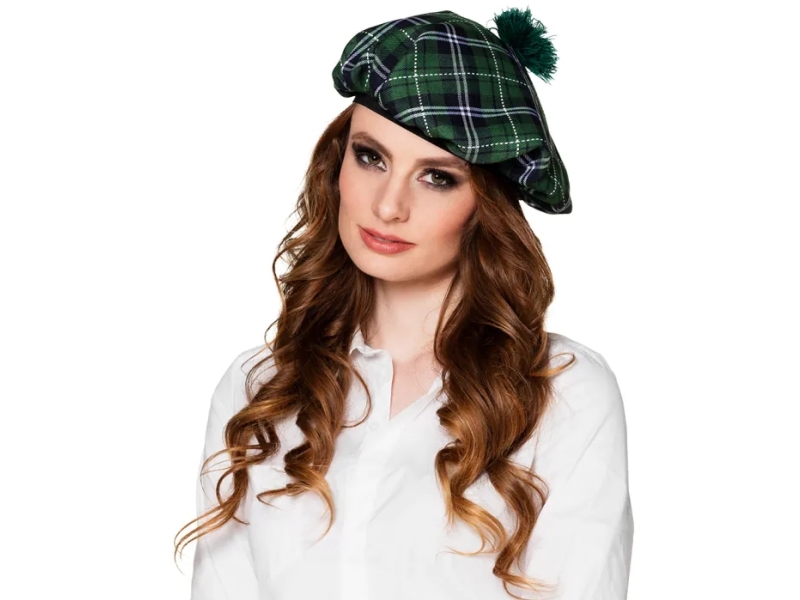 Mrs Tartan Hat Grøn