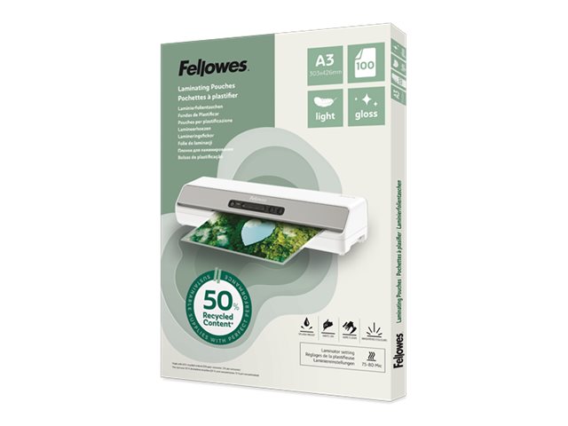 Fellowes - 100-Pakke - Blank - Laminerings Poser