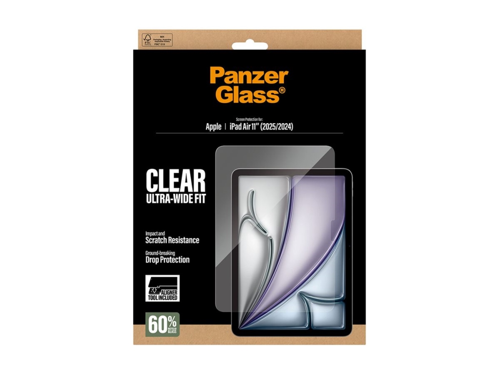 Panzerglass Screen Protector Ipad Air 11" (2025-2024) | Ultra-Wide Fit W. Fastfit Tool, Apple, Apple - Ipad Air 11" (2025), Apple - Ipad Air 11" (2