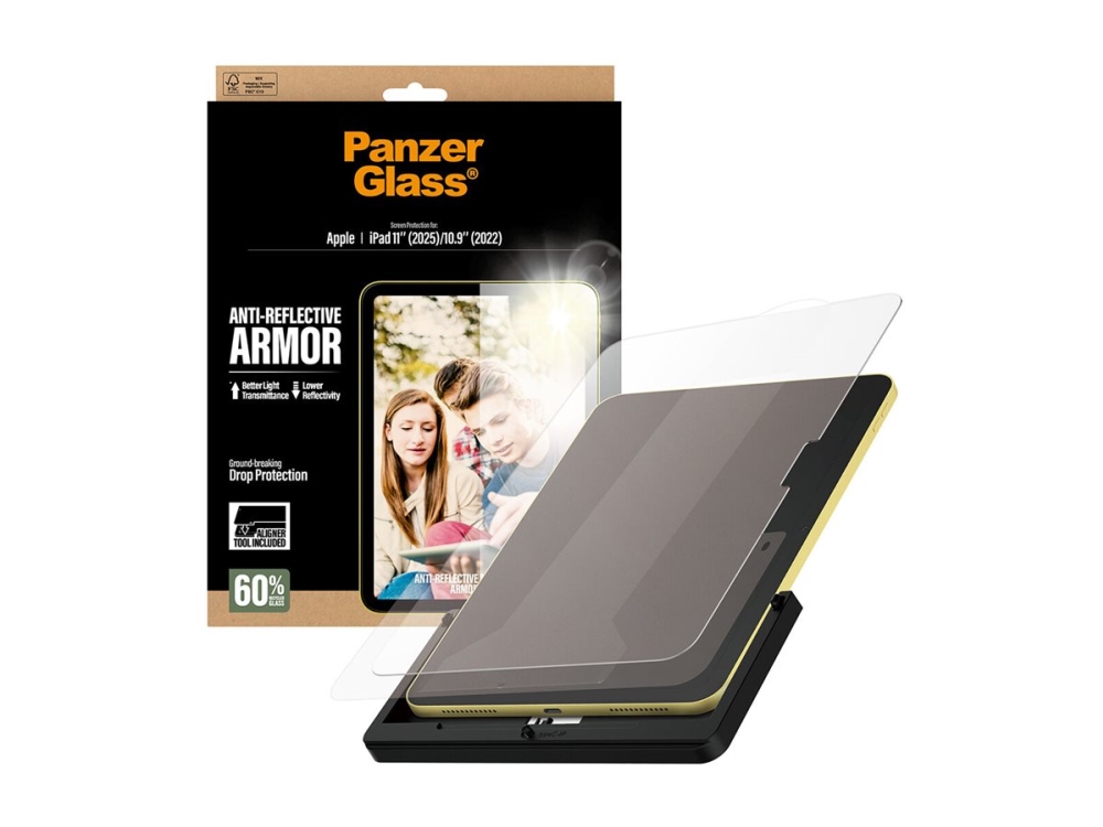 Panzerglass Anti-Reflective Armor Screen Protector Ipad 11" (2025) | 10.9" (2022) | Ultra-Wide Fit W. Fastfit Tool, Apple, Apple - Ipad 11" (2025),