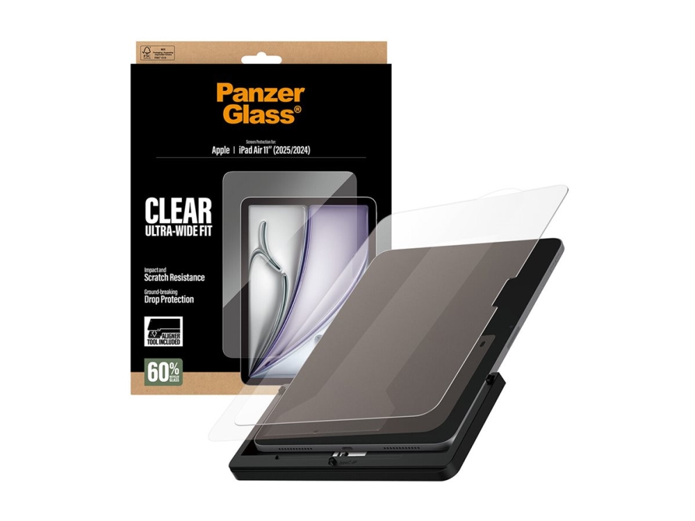 PanzerGlass - Skärmskydd för surfplatta - ultra-bred passform, med FASTFIT-verktyg - glas - klar - för Apple 11-inch iPad Air M2 Wi-Fi, M2 Wi-Fi + Cellular, M3 Wi-Fi, M3 Wi-Fi + Cellular | Datorer & Surfplattor - Tillbehör till surfplattor - Skärmskydd | GameStuff