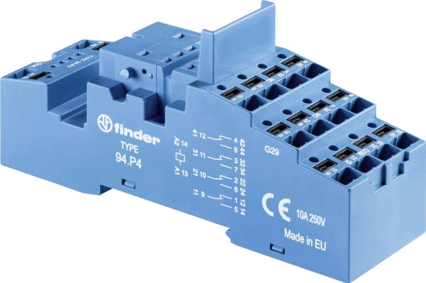 Finder 94.P4 Relaissockel Geeignet Für Serien: Weg Serie Cwc , Weg Serie Cwci , Finder Serie 22.32 Finder 55.32, Finder 55.33, Finder 86.30, Finder 0