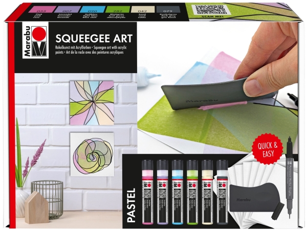 Marabu 1201000000201, Green, Grey, Lavender, Light Blue, Pink, Sand, Dark Grey, Acrylic Paint, Liquid, 25 Ml, 6 Pc(S) |
