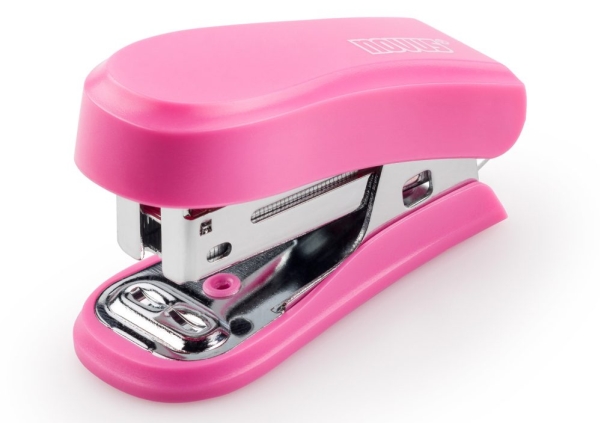 Novus Mini, 12 Blätter, Pink, 24/6, 26/6, Metall, Kunststoff, 80 G/M², 2 Cm