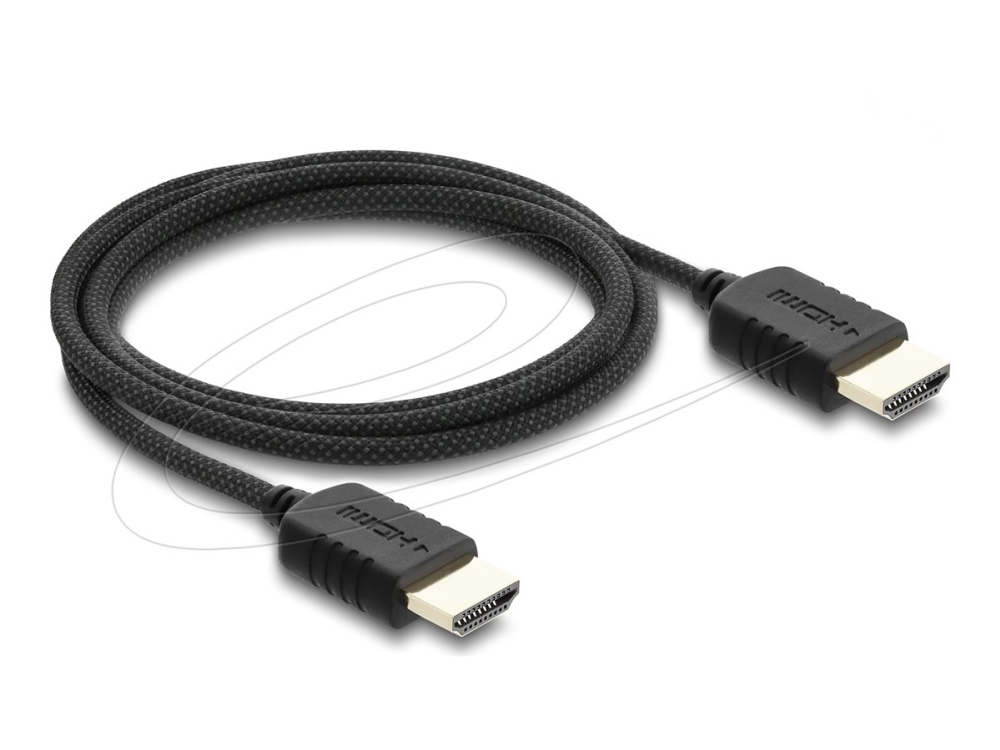 Delock - High Speed - Hdmi-Kabel - Hdmi Han Til Hdmi Han - 2 M - Tredobbet Afskærmet Koaksialkabel - Sort - 8K60 Hz (7680 X 4320) Support, 5K120 Hz (