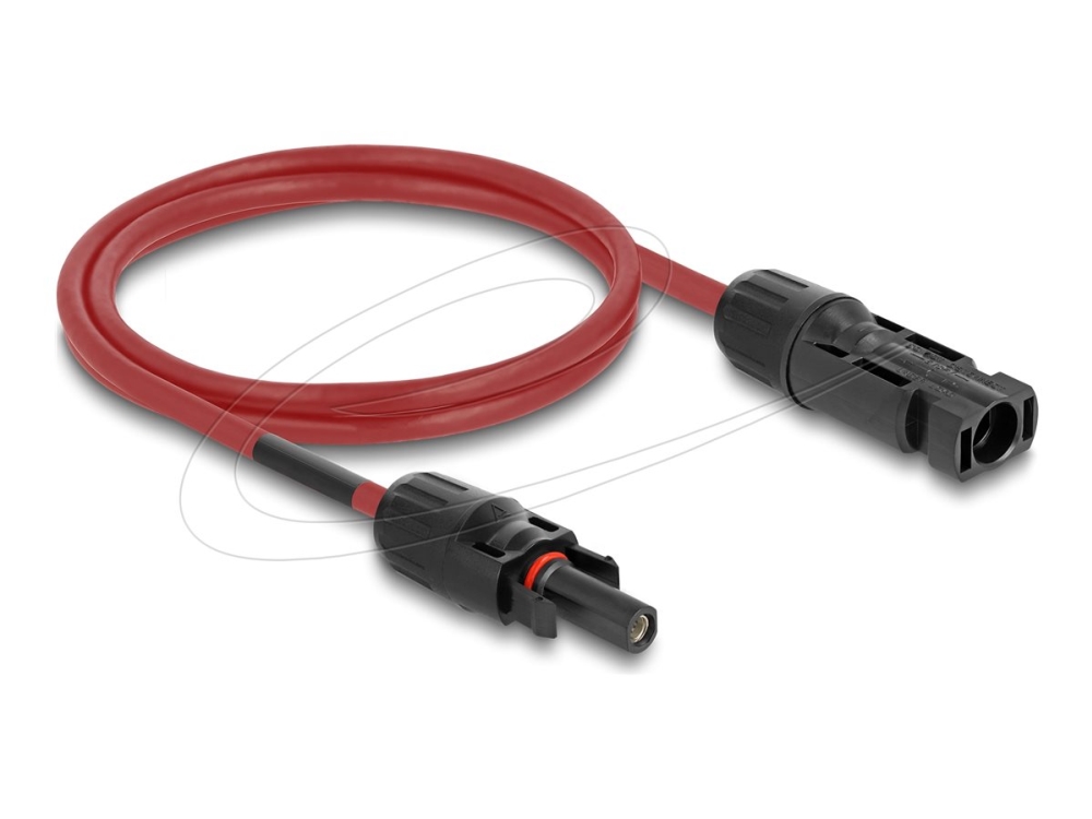 Delock - Solar cable - DL4 (hane) till DL4 (hona) - 1000 V - 1 m - snäpp-in - röd | Ventilation & Klimat - Uppvärmning - Solceller | GameStuff