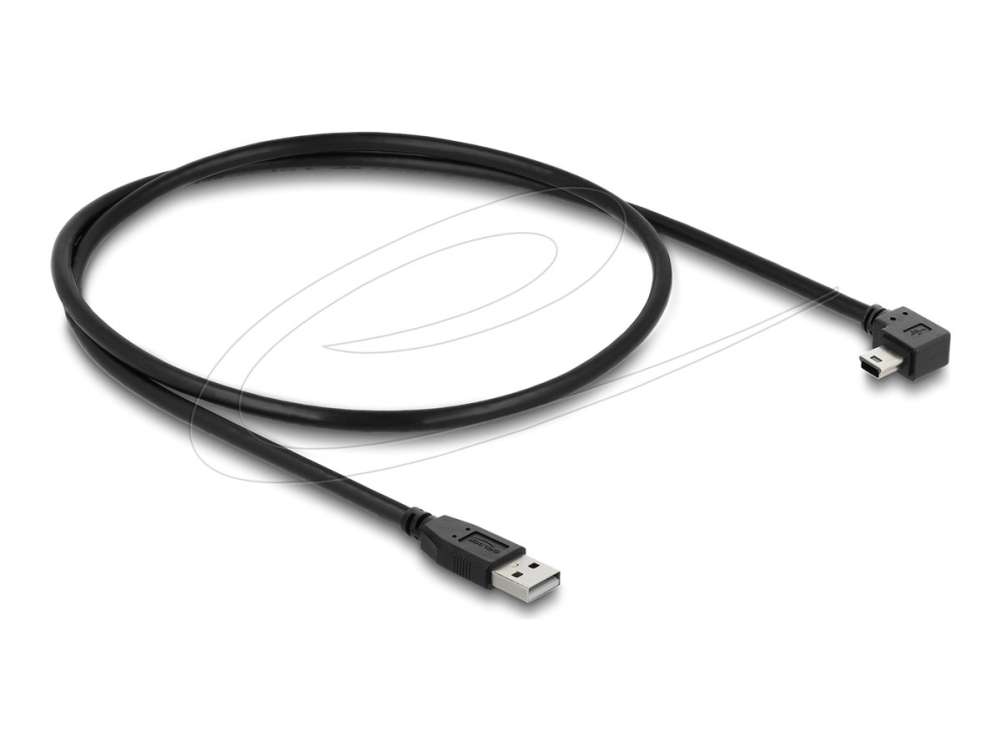 Delock - Usb-Kabel - Usb (Stecker) Gerade Auf Mini-Usb Typ B (Stecker) Rechtwinklig - Usb 2.0 - Schwarz