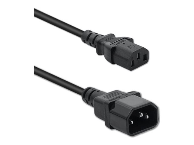 Qoltec 50457 Kabel Für Usv Iec C13/C14 3X0.75Mm 1M