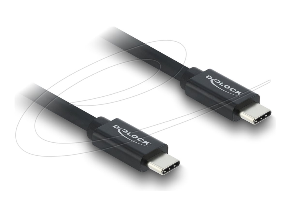 Delock Koaxiales Usb 40 Gbps Kabel Usb Pd 3.1 240 W 1 M, 1 M, Usb C, Usb C, Usb4 Gen 3X2, 40 Gbit/S, Schwarz