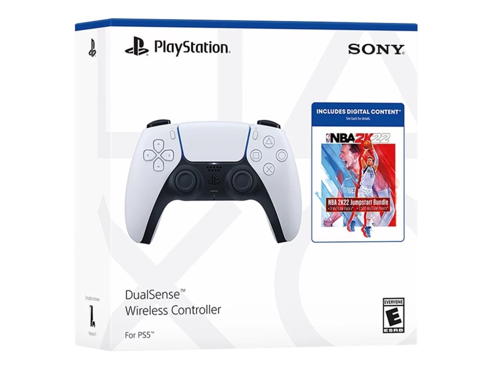 Sony Langaton DualSense-ohjain White V2, Pad-ohjain, PlayStation 5, Takanuppi, Tyhjennä muisti -painike, Valikkopainike, Asetukset-painike, Käynnistyspainike,..., Analoginen/Digitaalinen, RGB, Langallinen & langaton