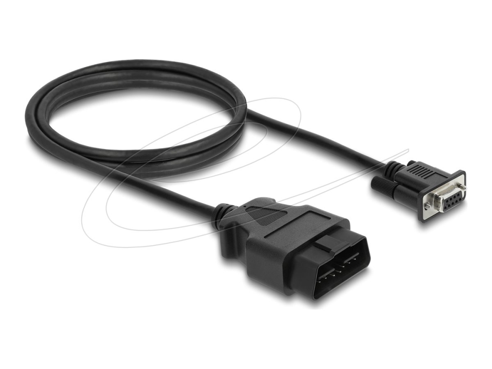 Delock - Serielles Kabel - Obd-Ii Typ B Stecker (Han) Til Db-9 (Hun) Kan Skrues - 1.15 M - Sort