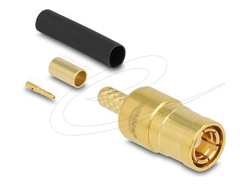 Delock Smb Stecker Zum Crimpen Rg-174 / Rg-316 Mit Passendem Schrumpfschlauch, Smb, Messing/Gold, 50 Ohm, Gold, Taiwan, 7 Mm
