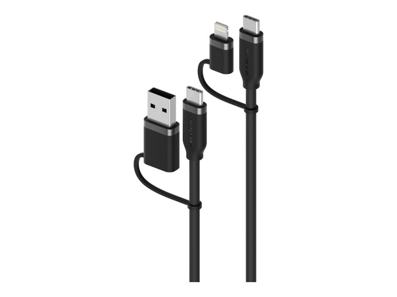 Alogic Elements Silicone 4-In-1 - Kabel - Digital/Daten (Elsi4in1u2bk1.5)