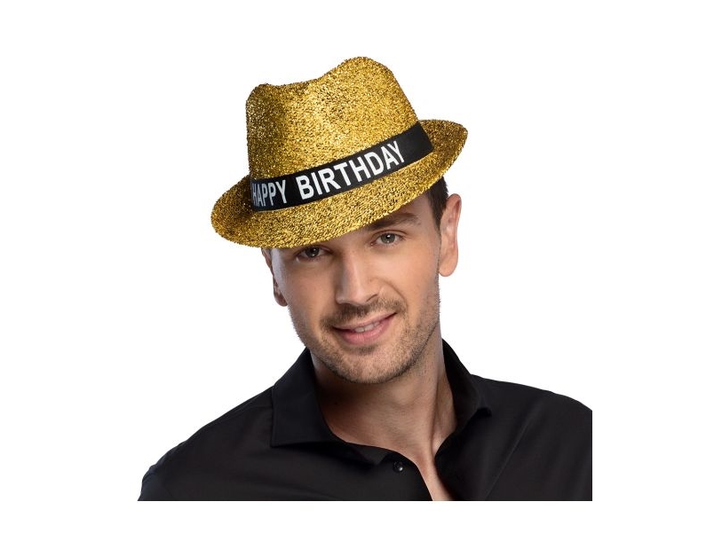 Happy Birthday Guld Hat