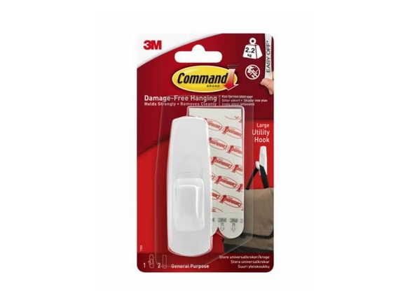 3M 7100134221, Innendørs, Redskapskrok, Hvit, 2,2 kg, 31 mm, 22 mm